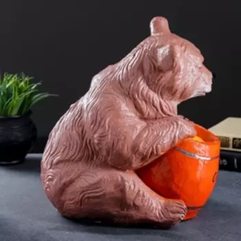 Копилка для денег «Медведь с бочонком», гипс, 202529 см