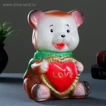 Копилка "Медведь с сердцем" 20см