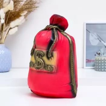 Копилка для денег «Мешок: сто тысяч», гипс, красный, 142232 см