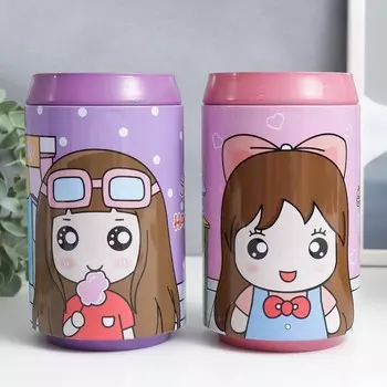 Копилка металл "Банка. Детки" МИКС 16х5х10 см