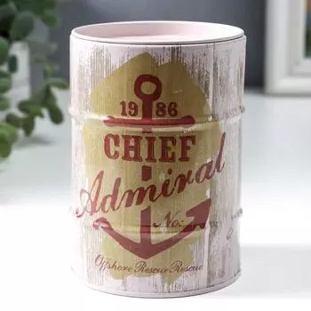Копилка металл банка "Якорь" 12х8х8 см