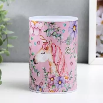 Копилка для денег «Банка. Единорог», металл, 1288 см, МИКС