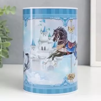 Копилка металл "Карусель" МИКС 10х10х15 см