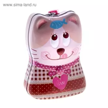 Копилка металл "Котик" МИКС 7х12х16,5 см