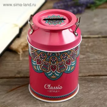 Копилка металл "Мехенди" МИКС 13х8х8 см
