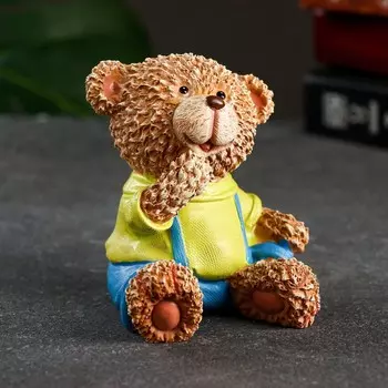 Копилка "Мишка Энди сидит" бежевый, 9х10х11см