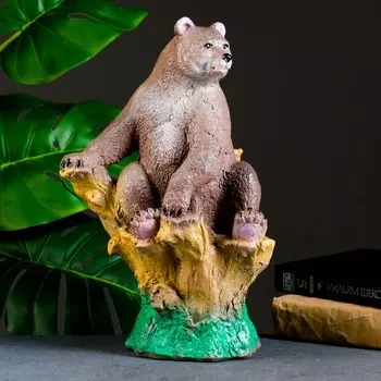 Копилка "Мишка на пне" 32х19х20см