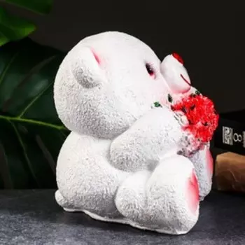 Копилка для денег «Мишка с букетом», гипс, 1920 см