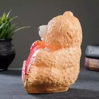 Копилка для денег «Мишка с сердцем», гипс, 16.518.5 см