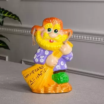 Копилка "Нафаня с метлой", 27 см, микс