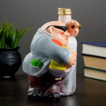 Копилка "Новый Русский с бутылкой" 22см