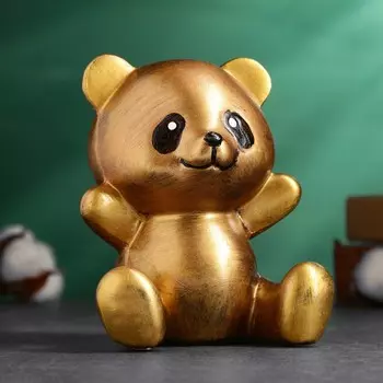 Копилка "Панда" 13х11см, бронза