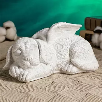 Копилка для денег «Пёсик-ангел», гипс, 2112 см, белый