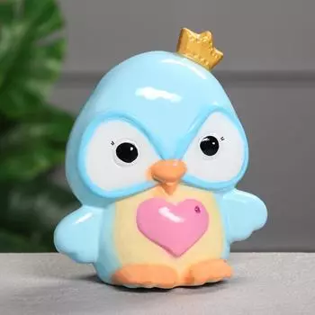 Копилка "Пингвинчик", голубая, керамика, 20 см