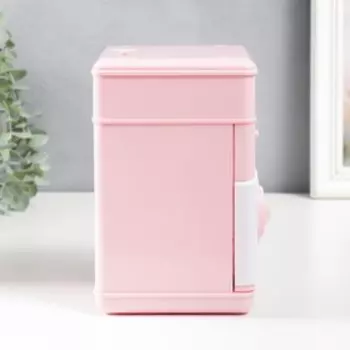 Копилка пластик "Сейф. Коровка" кодовый замок, звук АА розовый 13х12х19 см