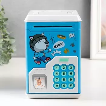 Копилка для денег с кодовым замком «Сейф. Зверята», звук, АА, 12.81319.5 см, МИКС