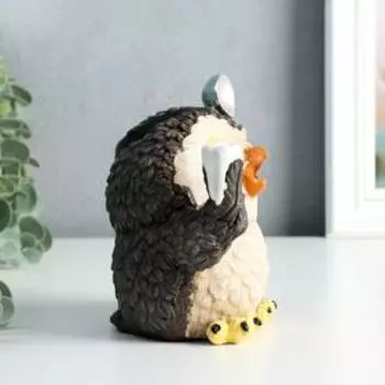 Копилка полистоун "Совёнок - стоматолог" 13х9х13,5 см