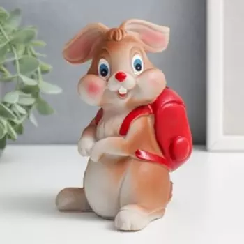 Копилка полистоун "Зайчик с рюкзаком" МИКС 9,2х9,7х13 см