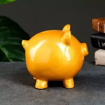 Копилка "Пятак" золотой, 15х12см