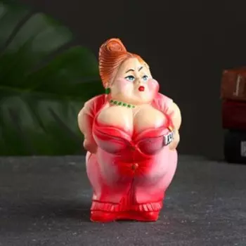 Копилка "Продавец Дуся" розовый, 11х10х18см