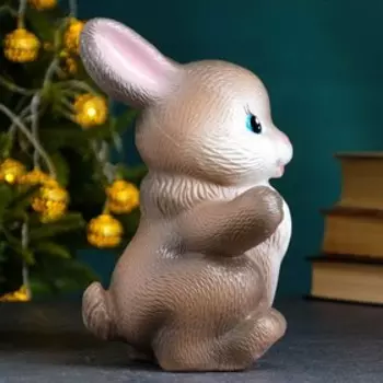 Копилка "Радостный заяц" коричневый, 21см