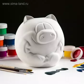 Копилка -раскраска "Поросёнок", под роспись, 15 см