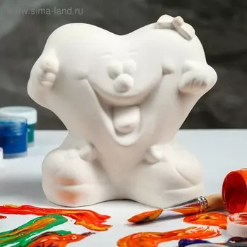 Копилка-раскраска "Сердце с бантиком"