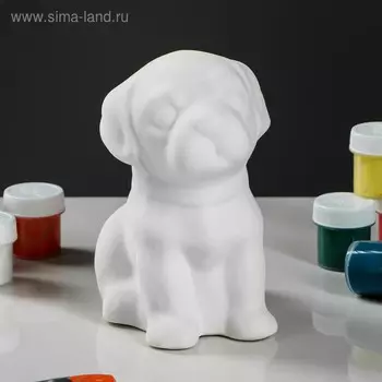 Копилка-раскраска "Щенок", под роспись, 15 см
