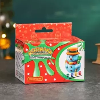 Копилка-раскраска "Снеговик" 11.5х10.5х8см