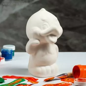 Копилка-раскраска "Утёнок", под роспись, 18 см