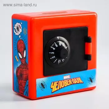 Копилка сейф, 8,8 см х 7,5 см х 8,8 см "Спайдер-мен", Человек-паук