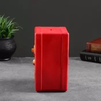 Копилка "Сейф" красный, 18см
