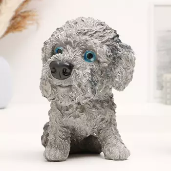 Копилка "Щенок большой" 20х18х16см, серый