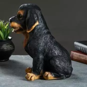 Копилка для денег «Щенок Ротвейлера», полистоун, сидит, 231928 см
