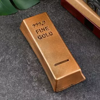 Копилка "Слиток золота" 19х7х4см