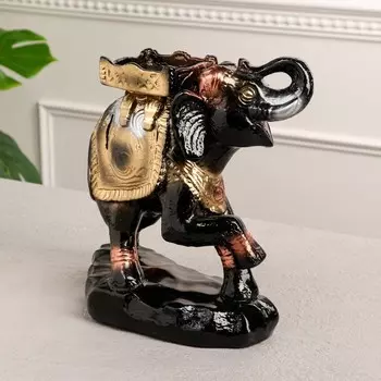 Копилка "Слон", чёрная, гипс, 25 см