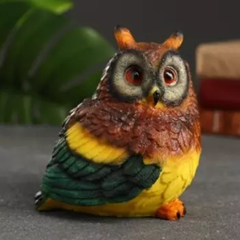 Копилка "Сова" малая, желтый, 12х8х8см