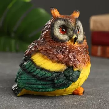 Копилка "Сова" малая, желтый, 12х8х8см