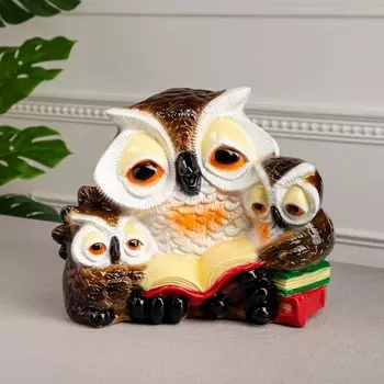 Копилка "Сова мама", коричневый цвет, 26 см,