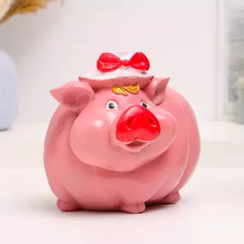 Копилка "Свинья в шляпе" 20х15х17см