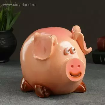 Копилка для денег «Свинка средняя», гипс, 1518 см