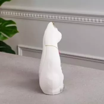 Копилка "Влюбленная пара", покрытие флок, белая, 20 см