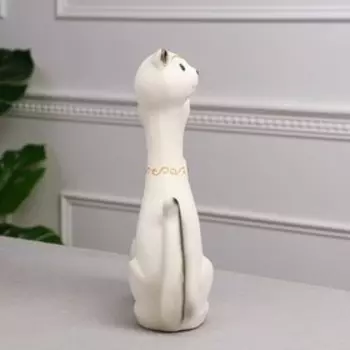 Копилка "Влюбленная пара", покрытие флок, белая, 30 см