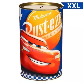 Копилка металлическая, 20,5 см х 12 см х 12 см, XXL "Гони к мечте", Тачки