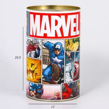 Копилка металлическая, 20.5 см 12 см 12 см, XXL MARVEL, Мстители