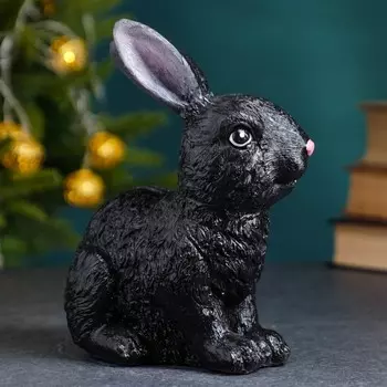 Копилка "Зайчик" черный, 17см