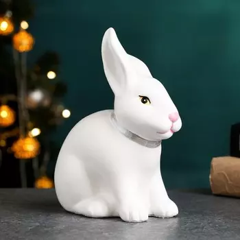 Копилка "Зайчик гладкий" белый, 19см