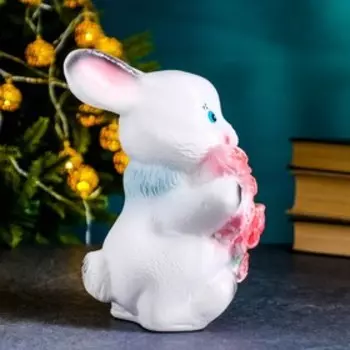 Копилка "Зайчик с цветами"