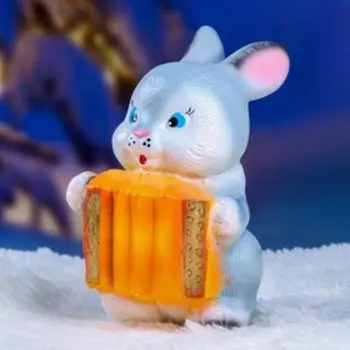 Копилка "Зайчик с гармошкой" 13х14х20см МИКС