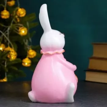 Копилка "Зайчик с сердцем" розовый, 21см